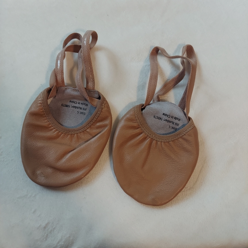Dance Basix Leather Half Sole Dance Turner Tan Lg 9/11